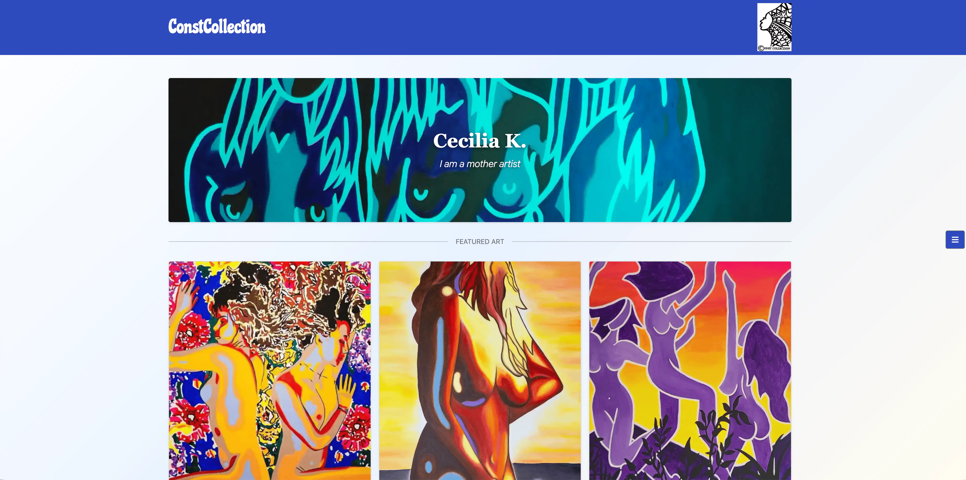 Screenshot of Constcollection project